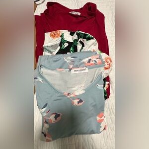 2 Smallshow and 1 red Berryou Women's Floral Maternity dresses- 3 total dresses